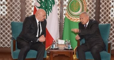 أبو الغيط يستقبل الرئيس اللبناني جوزاف عون في الجامعة العربية