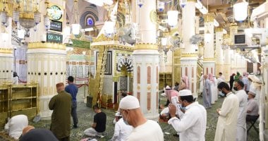حجاج الروضة الشريفة يعبّرون عن محبتهم للنبى الكريم