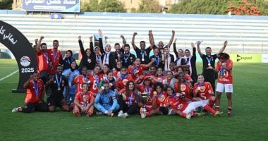 فرحة لاعبات الأهلي بالتتويج بكأس مصر للكرة النسائية لأول مرة