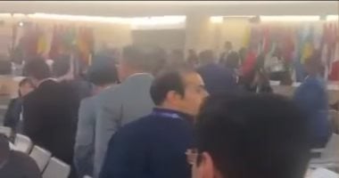 انسحاب جماعي من مؤتمر العمل الدولي بسبب كلمة مندوب الاحتلال
