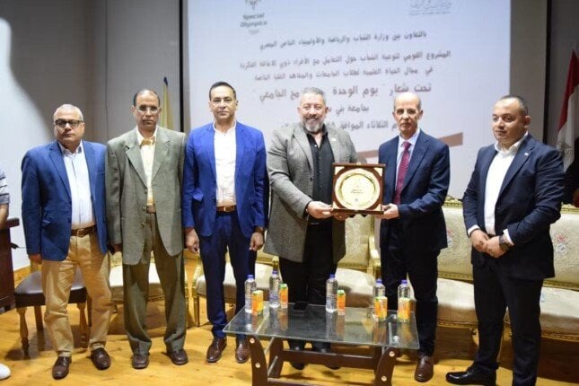 رئيس جامعة بني سويف يشهد فعاليات « يوم الوحدة … والدمج الجامعي» لتوعية الطلاب