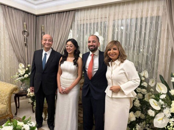 بحضور نجوم الفن والمجتمع.. خطوبة ابن عمرو أديب ولميس الحديدي