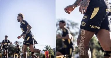 نيمار يغامر بـ ركبته ويشارك في مران سانتوس من أجل حلم المونديال