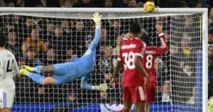 التعادل السلبى يحسم شوط أول بين ليدز ضد ليفربول فى الدورى الإنجليزى