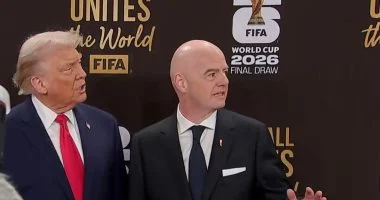 وصول ترامب وإنفانتينو لحضور حفل قرعة كأس العالم 2026.. فيديو