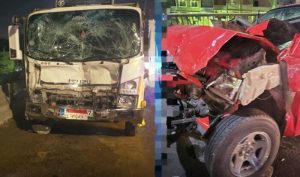 إصابة 3 أشخاص إثر اصطدام سيارة نقل ثقيل بسيارتين ربع نقل بالقليوبية