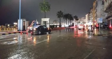 نوة باقى المكنسة مستمرة على الإسكندرية وتوقعات بهطول أمطار غدًا