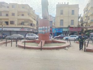 حملة مكثفة لتيسير الحركة المرورية والحفاظ على المظهر الحضاري لميدان الإمام البوصيري ببني سويف