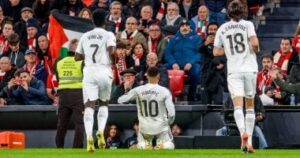 ريال مدريد يكتسح أتلتيك بيلباو بثلاثية مبابى وكامافينجا فى الدورى الإسبانى