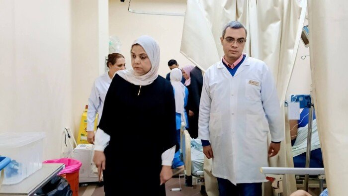 متابعة ميدانية لمدير فرع القليوبية للتأمين الصحي بمستشفى النيل