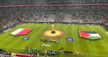التعادل السلبى يحسم شوط قطر ضد فلسطين المثير فى كأس العرب 2025