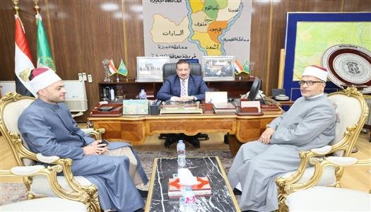 محافظ المنوفية يؤكد على الدور التنموي للخطاب الديني خلال استقبال وكيل الأوقاف الجديد